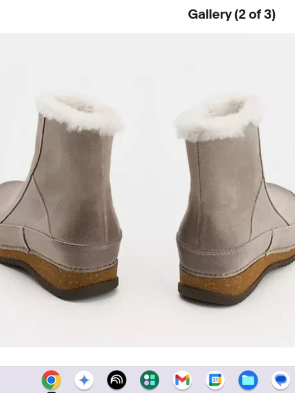 Dansko Leather Fur Lined Ankle Boots-Mitzy-Stone-EU 39-NEW-A621212 - Picture 2 of 2